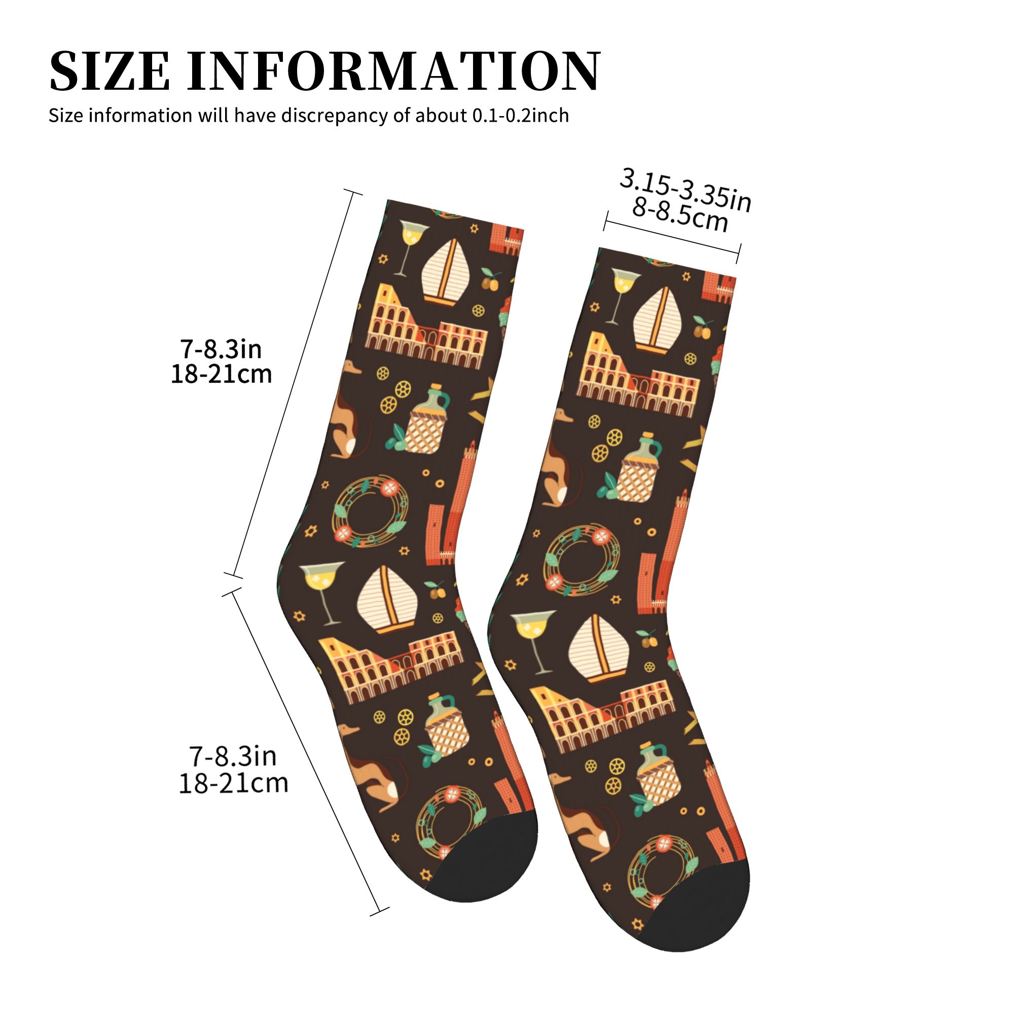 Italy Travel Italian Food Land - Dress Sock Men 评论和价格