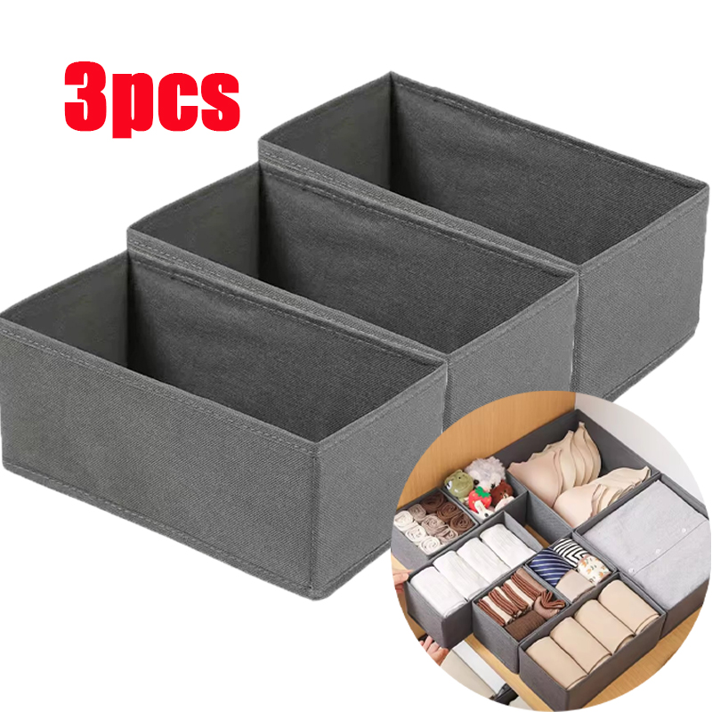 3PC Fabric Underwear Storage B - Sock Organizer Tray 评论和价格