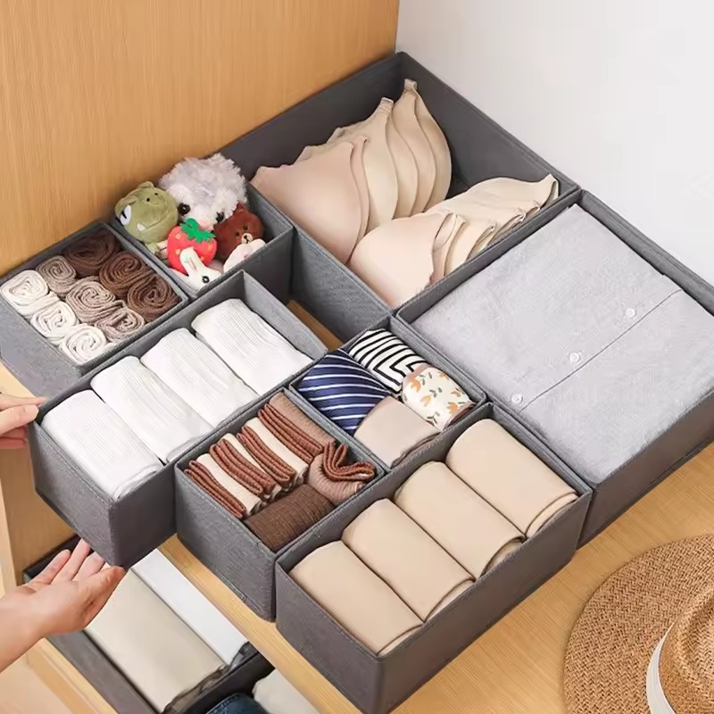 3PC Fabric Underwear Storage B - Sock Organizer Tray 评论和价格
