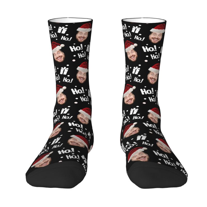 Christmas Face Photo Personali - Dress Sock Men 评论和价格