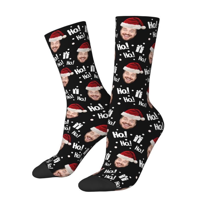 Christmas Face Photo Personali - Dress Sock Men 评论和价格