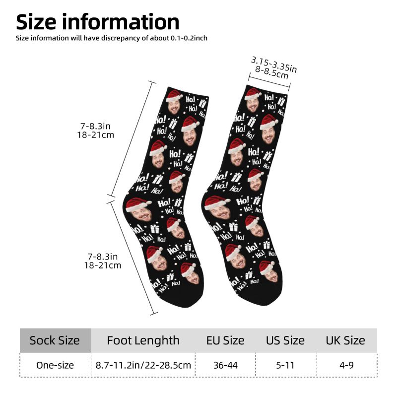 Christmas Face Photo Personali - Dress Sock Men 评论和价格