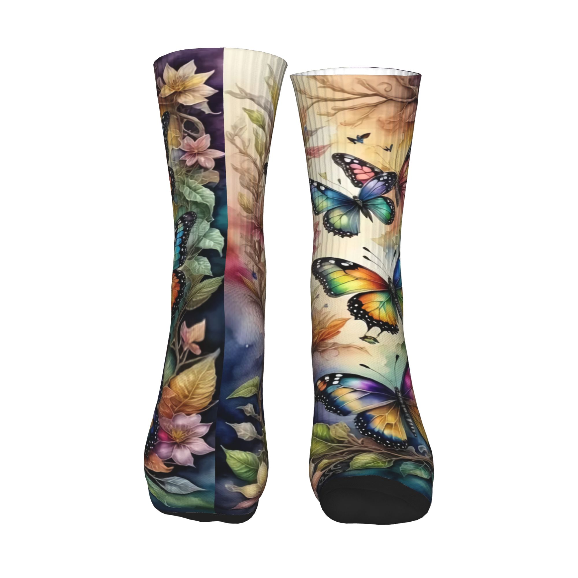 Colorful Butterflies and Flowe - Dress Sock Men 评论和价格