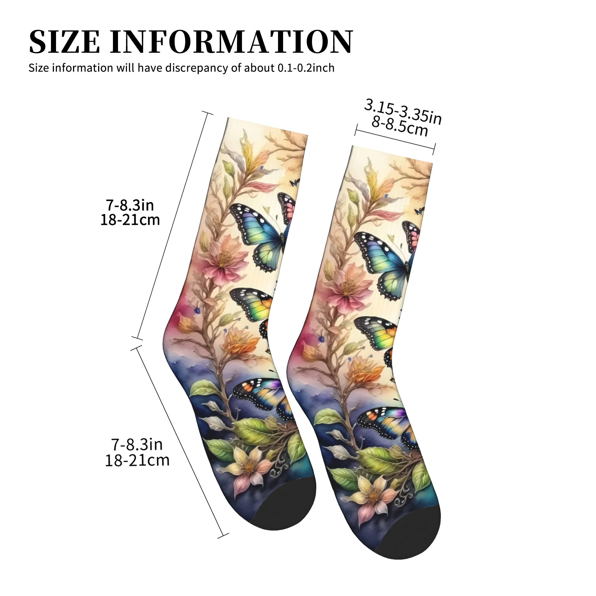 Colorful Butterflies and Flowe - Dress Sock Men 评论和价格